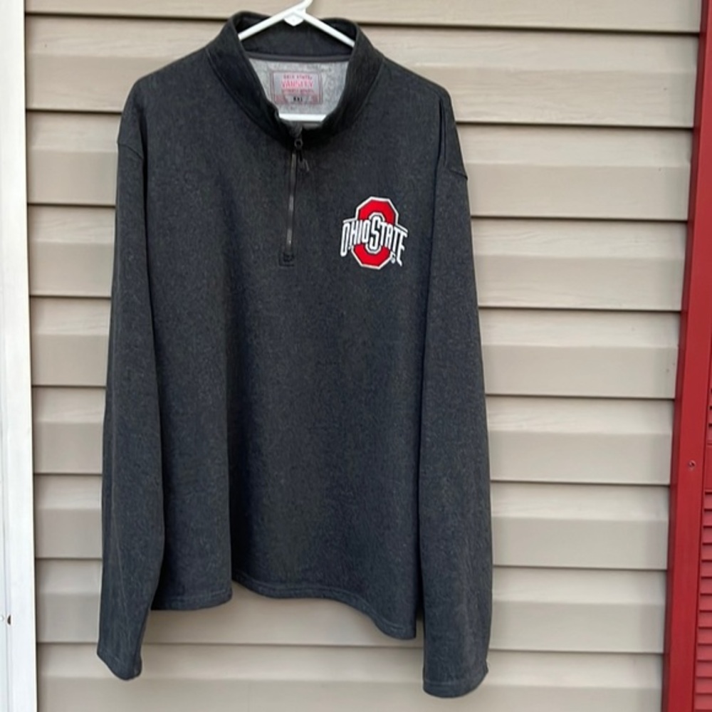 Ohio State Varsity men’s gray 1/4 zip fleece
